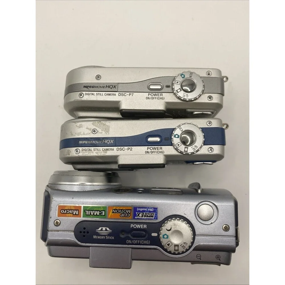 Sony Cyber-shot DSC-P30 P7 P2 CCD Digital Camera Lot 3x AS-IS Parts Repair